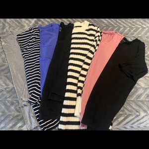 Maternity shirts, long sleeve and t-shirts